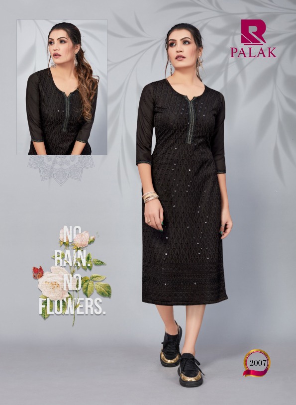 Raashi Palak Rayon Designer Exclusive Kurti Collection